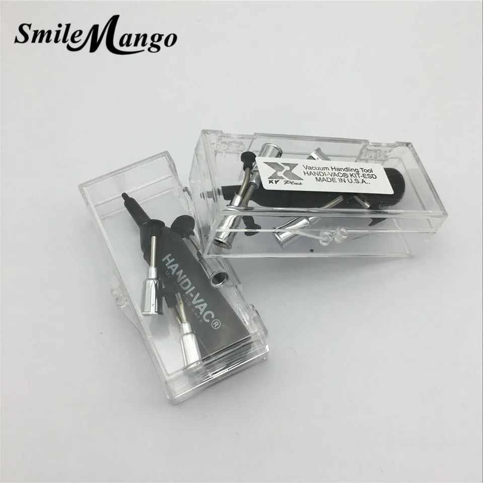

SmileMango Anti-static Mini SMT/ SMD IC Chip BGA Vacuum Pump Suction Pen + 4 different nozzels, Vacuum picker