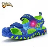 Dinoskulls 2019 New Summer Glowing Sneakers Children Shoes For Boys Casual Sandals Sneakers Kids Anti-Slip 3D Dinosaur Shoes