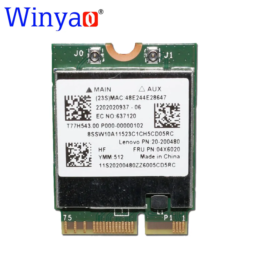 Winyao bcm94352z Беспроводной AC NGFF Dual Band 802.11ac 300 м + 867 Мбит/с WI-FI Bluetooth BT 4.0 карты