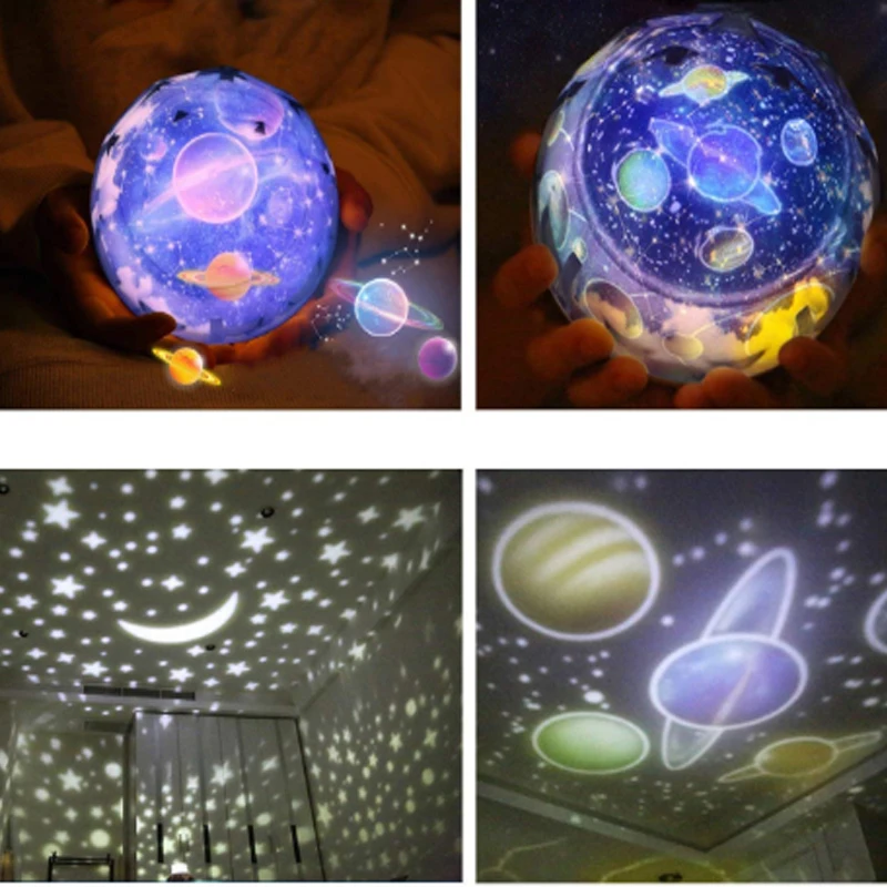 Led Night Light Lamp Child Battery Powered Starry Sky Magic Star Moon Planet Projector Lamp Cosmos Universe bedside lamp (4)