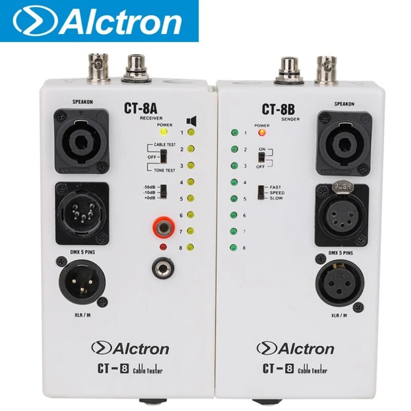 Alctron CT-8 professional multi-purpose audio cable tester line test instrument engineering wiring separation test condenser microphone