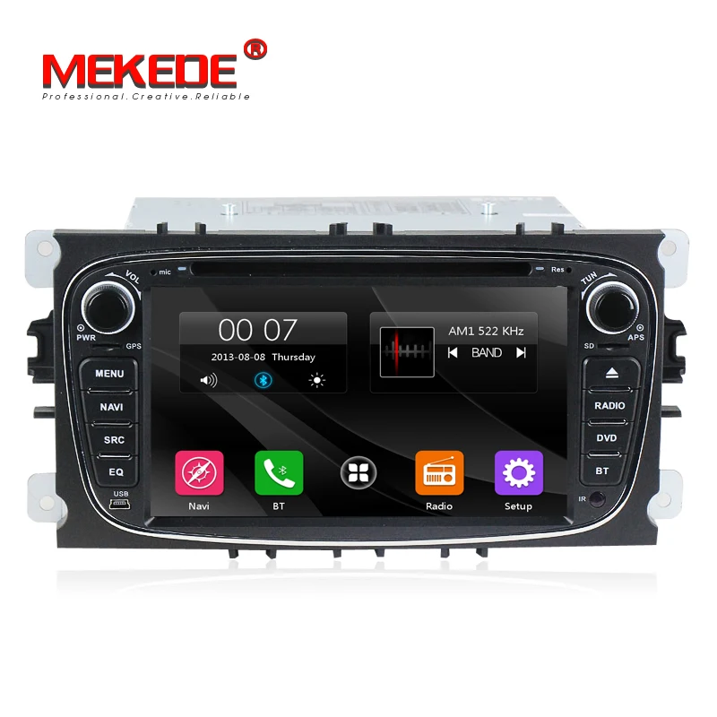 Perfect MEKEDE free Shipping 2Din 7 Inch Car DVD radio Player For /Mondeo/S-MAX/Connect/FOCUS 2 2008-2011 with Radio GPS BT 1080P video 3
