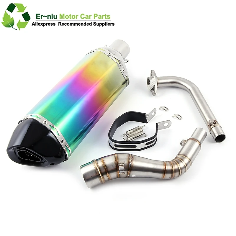 

Motorcycle Exhaust muffler Escape + Modified Front Middle Link pipe Full System Slip-On For YAMAHA NMAX155 NMAX 155 2015-2017