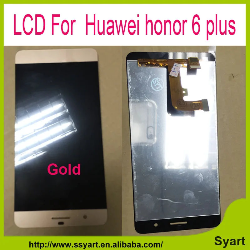 10pcs/lot Free DHL Wholesale Replacement lcd Mobile Phone for Huawei Honor 6 Plus LCD and Touch Screen Assembly