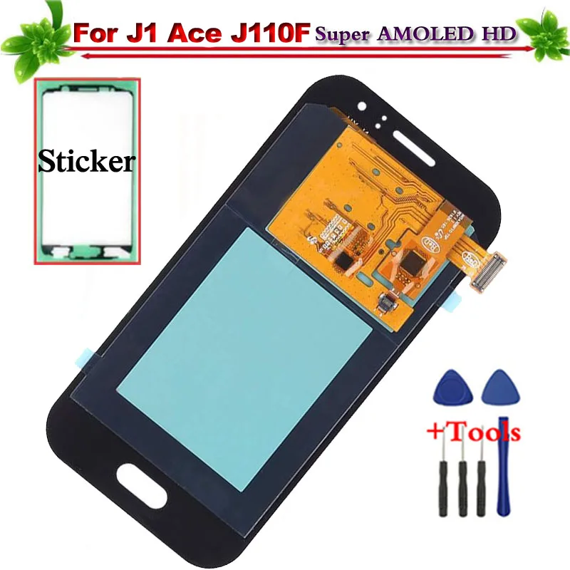 

Super AMOLED Replacement for Samsung Galaxy J1 Ace J110 J110H J110F J110M LCD Display Touch Screen Digitizer Full Assembly