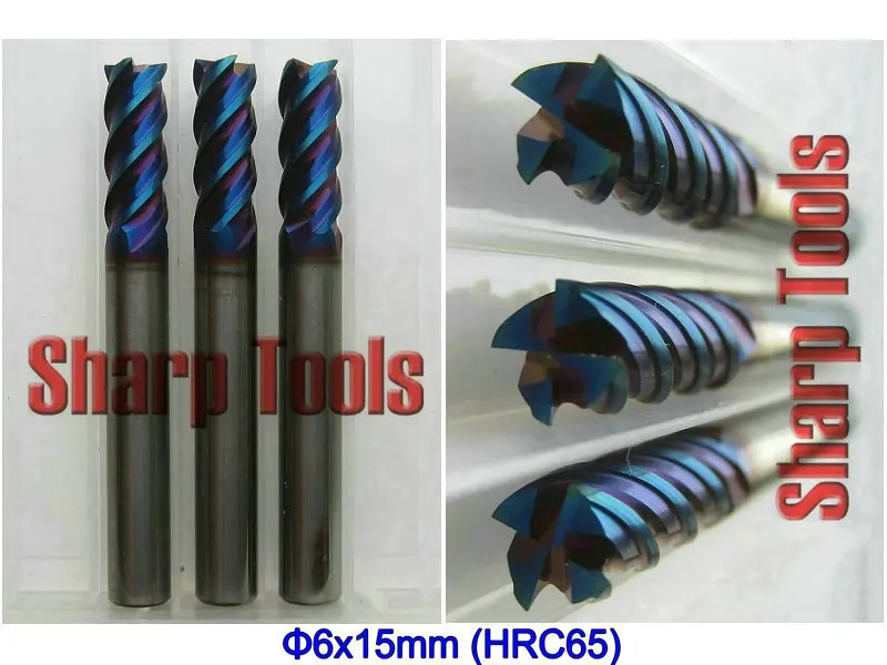 

Speed Cut! HRC65 3pc 6x15mm 4 Flute Carbide Cutters with Coating, Tungsten Router Bits, Milling Tools for Metal, Stainless Steel