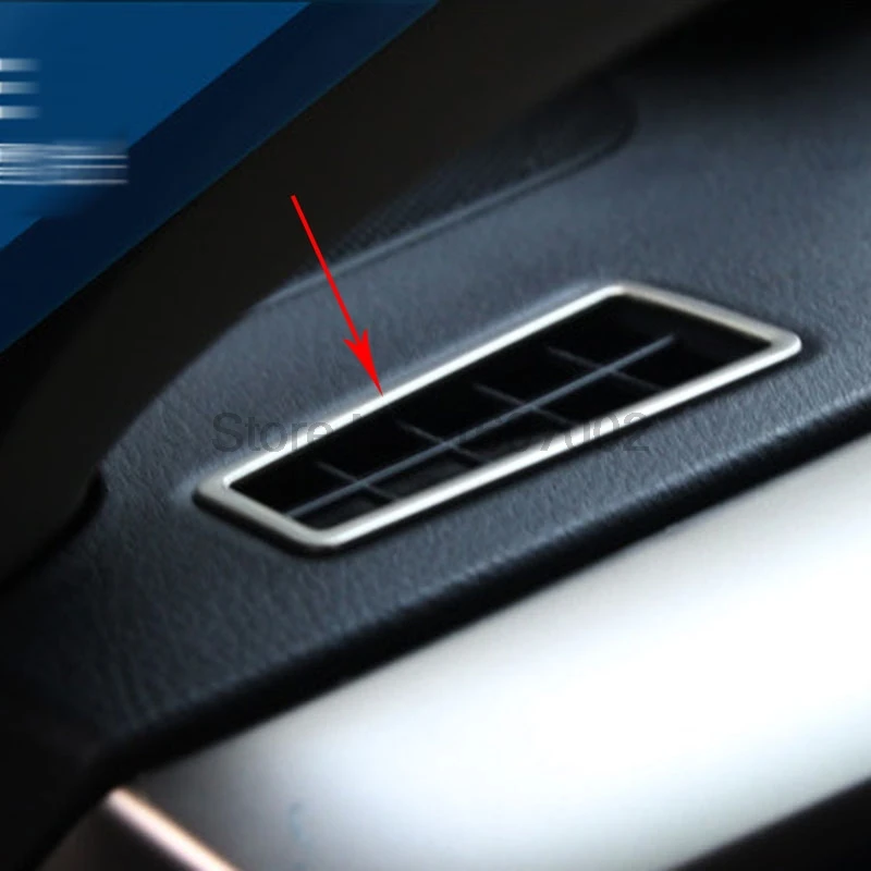 

For Toyota RAV4 2016 ABS Matte Chrome Car Internal Front Upper Outlet Air Conditioning AC Vents Cover Trim