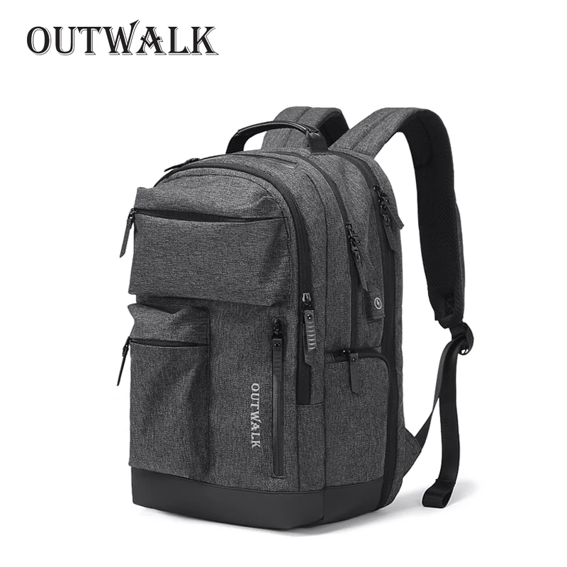 Мужской многофункциональный рюкзак OUTWALK для ноутбука 15 дюймов с usb зарядкой