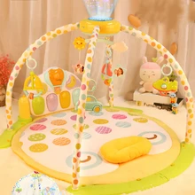 Коврик для активных игр стойка для фитнеса детская музыкальная гимнастика Развивающие игрушки для новорожденных 3-6 месяцев 12