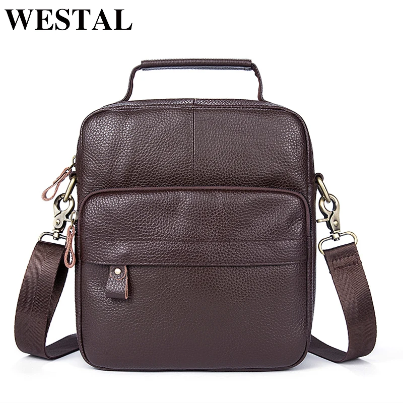 

WESTAL Genuine Leather Men Bag Men Messenger Bags Fashion Small Shoulder Crossbody Bags for Man Handbag Men's Leather Bag Flap