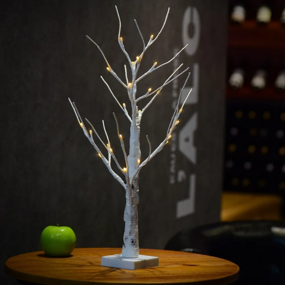 Buy B00012 Warm White Lighted birch lights 24 Led Tree