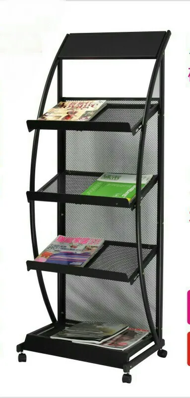

Magazine Racks Office Furniture home Commercial Furniture iron portable Bookcase magazine rack can customize new 48*38*135 cm