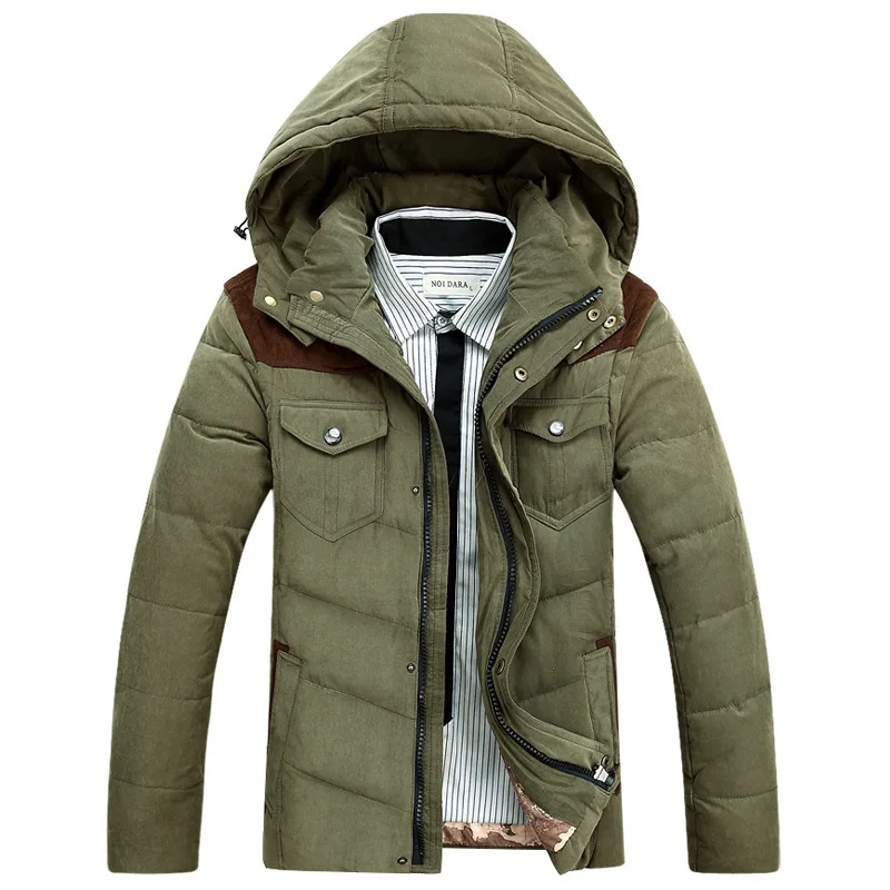 Fashion Popular Men Winter Coat Men Warm White Duc...