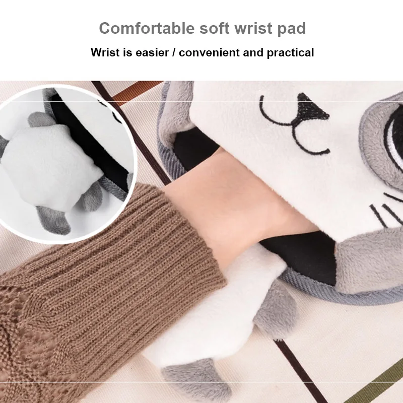 

Winter Warm Mouse Pad USB Heating Cartoon Thick Plush Hand Warmer Comfortable Heated Mouse Mat DTT88