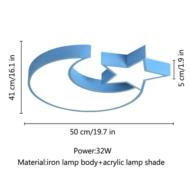 Простой современный металлический акриловый абажур Звезда Луна светодиодный потолочный светильник детская комната Спальня декоративный для детской комнаты светильник ing - Цвет корпуса: Moon And Star