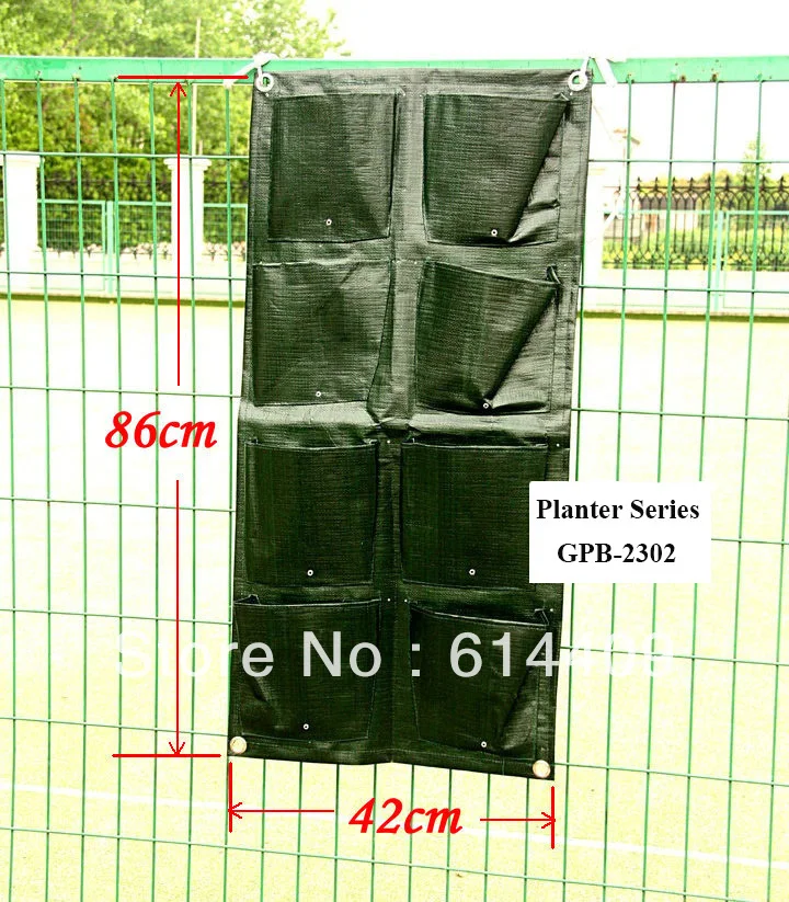 DIY Garden PE 42*86cm 8 Pouches wall mounting hanging grow bag planter