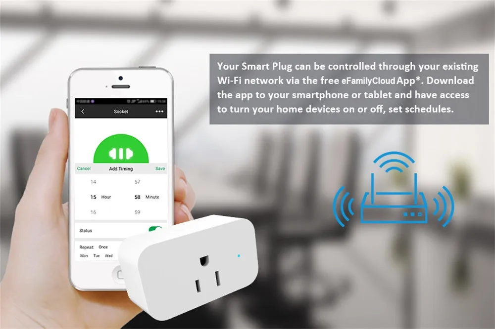 HIPERDEAL SWA5 США Plug Смарт Wi-Fi Мощность переключатель гнездо для умного дома приложение Управление умный дом Модули автоматизации 14 JANN