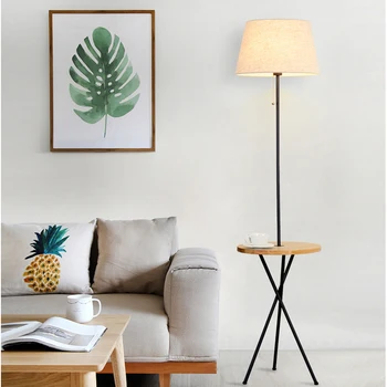 

Simple style living room floor lighting bedroom bedside floor lamp practical and practical LED receive cloth art lights lamps