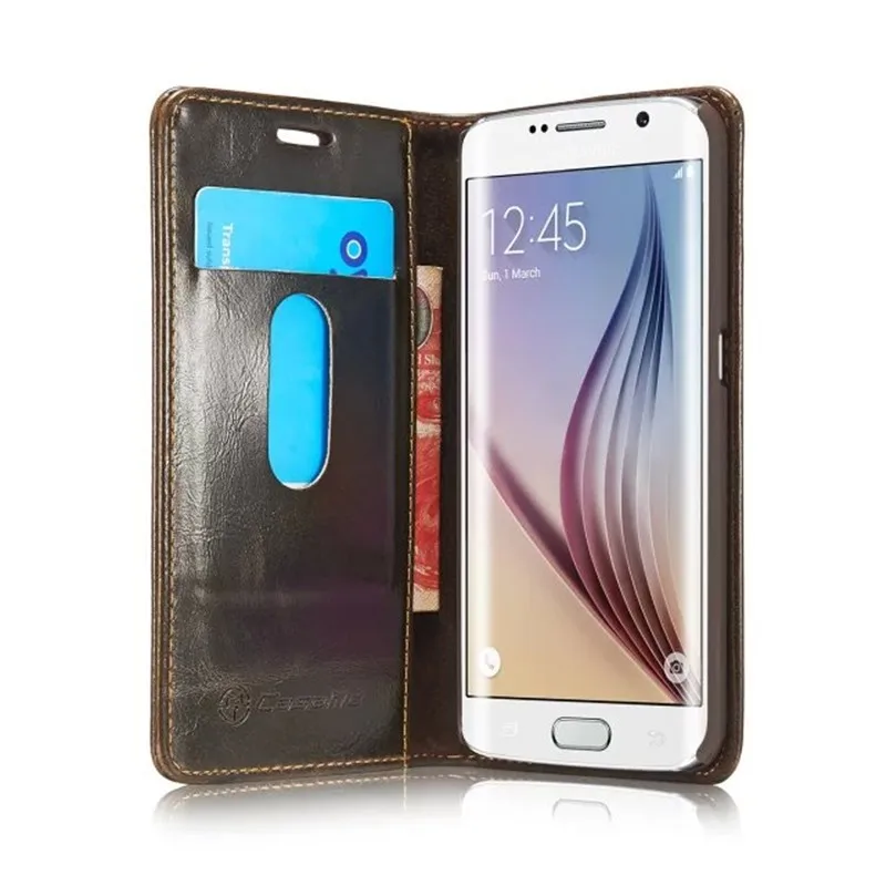Роскошный кожаный чехол для Samsung S6 Edge чехол с держателем для карт Fundas Coque чехол для Samsung Galaxy S6 Edge чехол для телефона