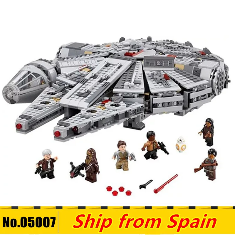 

05007 Star plan wars Series Force Awakens Millennium Building bricks Blocks with LegoING 75105 Kids toys Christmas gift