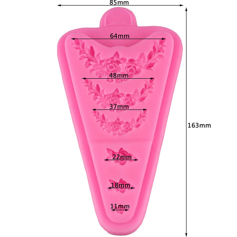 Mujiang розовая гирлянда, силиконовая форма для торта, украшения для свадебного торта, инструменты для украшения торта, шоколадные формы для мастики