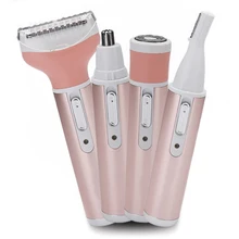 4 в 1 Перезаряжаемые USB эпилятор для удаления волос в носу борода, брови триммер Женская бритва Эпилятор депилятор