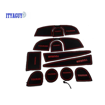 

11Pcs/Set Interior Door Cup Car Gate Slot Mat for TOURAN Non-slip Cup Mats Anti Slip Door Groove Mat Stickers Car Accessories