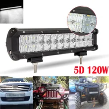 120W 12inch Led Chips 5D Auto SUV Combo for Vehicle Driving Led Lamp Bar Suitable For Truck SUV Boat ATV Car Work Lights