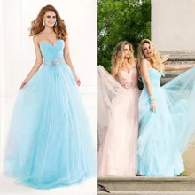 2015 attraktive A-line Liebsten Lange Tüll Abendkleid Mit Schärpe Freies Verschiffen Abend Formalen Kleid Sleeveless Drapierter F1538