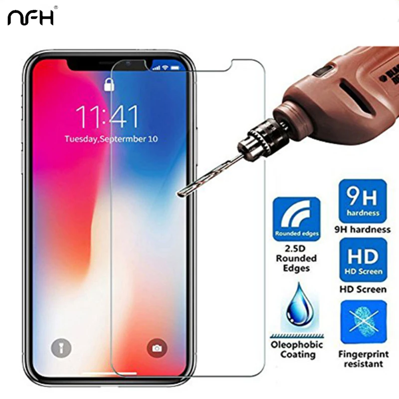1 шт. 3 5 в партии закаленное стекло для iPhone X ультратонкая Защитная пленка экрана