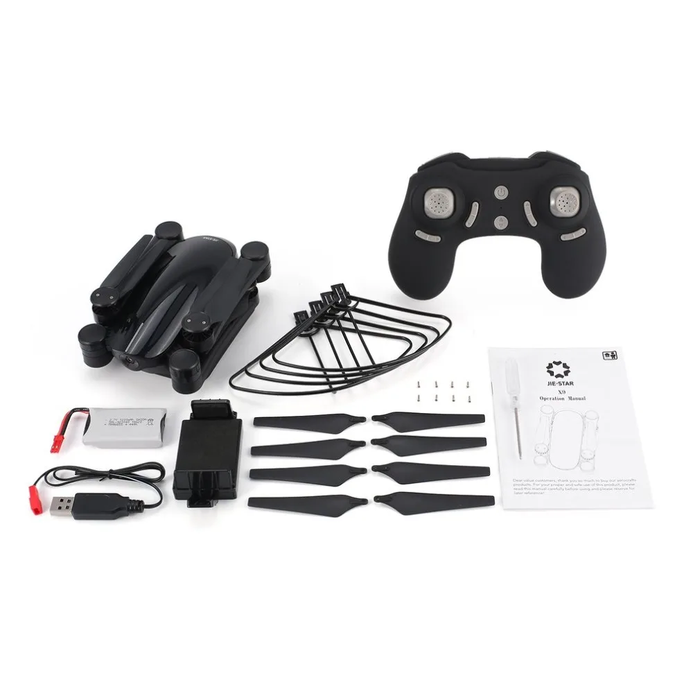 OCDAY Радиоуправляемый Дрон X9 2 4G FPV складной Квадрокоптер с камерой 0.3MP Wifi высота