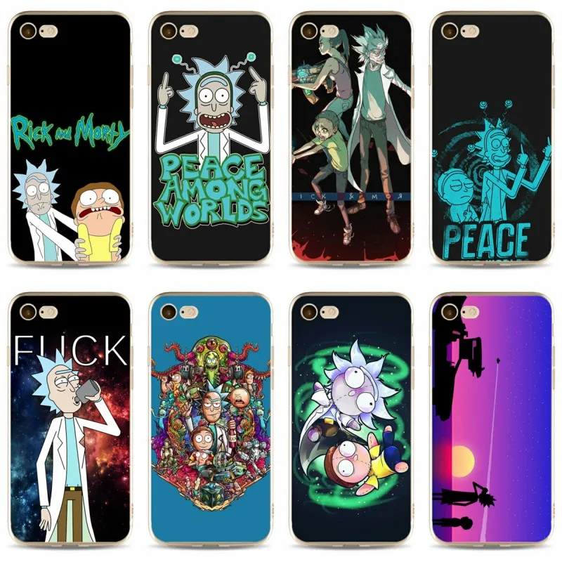 

Rick and Dr. Morty patterned cell phone cover 2018 TPU soft shell For iPhone 5 5C 5S SE X 6 6S 6plus 7 7plus 8 8plus