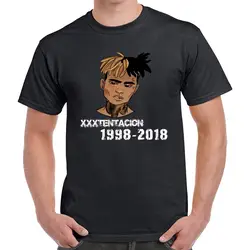 Брендовая одежда лето 2019 RIP Rapper XXXTentacion хип-хоп рэп музыка Мерч Мемориал черная футболка Размер S-3XL на заказ футболки