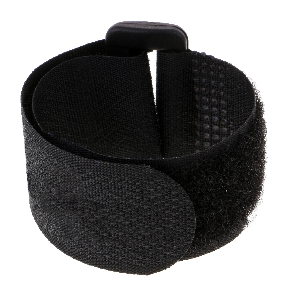 fityle 10pcs Nylon Hook and Loop Straps Fastening Cable Ties with Buckle Black