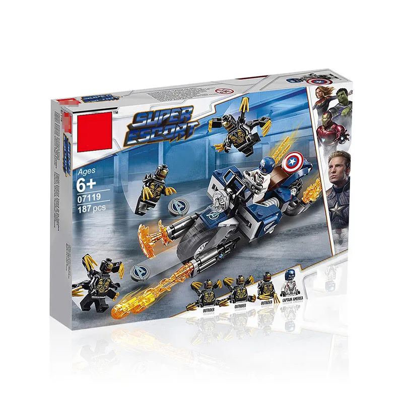 Legoing marvel Super Heroes Lepining 07120 07121 07122 07123 Всадники атаки War Machine Avengerss Ultimate квинджет