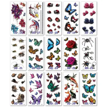 

30 Pcs Two Set Hot Waterproof Tattoo Stickers Beautiful Flowers and Plants Cool Boy Girl Love Body Art Painting Makeup Tattoo