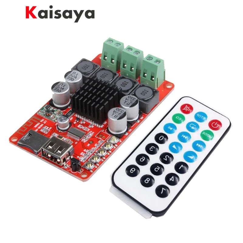 TPA3116 50W+50W Bluetooth Receiver Digital Audio Amplifier Board TF card U disk player FM Radio With Remote control B5-003 TPA3116 50W+50W Bluetooth Receiver Digital Audio Amplifier Board TF card U disk player FM Radio With Remote control B5-003