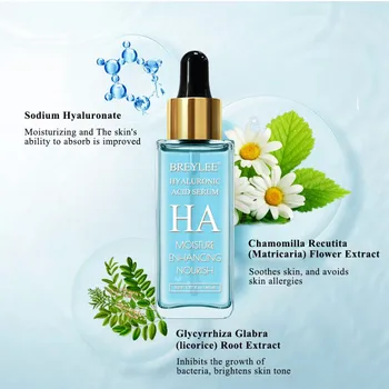 

Hydrating Dry Skin Care Moisturizing Anti Aging Elasticity Absorbed Easily Facial Serum Essence Hyaluronic Acid Serum 40ml