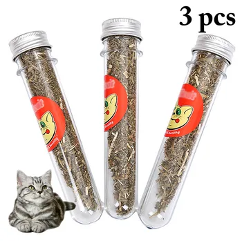 

3 Bottles/Set Safety And Non-Toxic Catnip Toys Natural Organic Premium Catnip Pet Training Toy Supplies For Cat Kitten