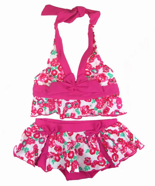 Meninas maiô Verão Nova das Crianças duas Peças Swimwear Surf Terno de