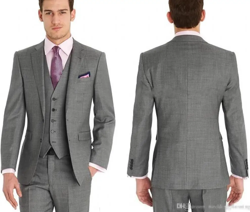 NewTailored suit Made Slim Fit Groom Tuxedos Side Slit Best Man Suit