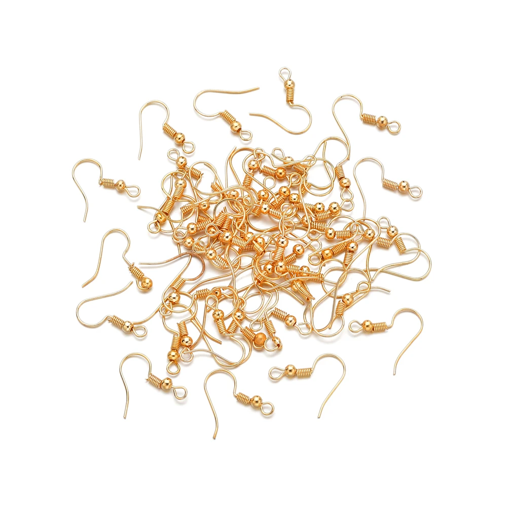 

MESTILO 100pc/set Stainless Steel Gold Silver Earring Hook Ear Wire DIY Jewelry Making Findings Earring Accessories Handmade New