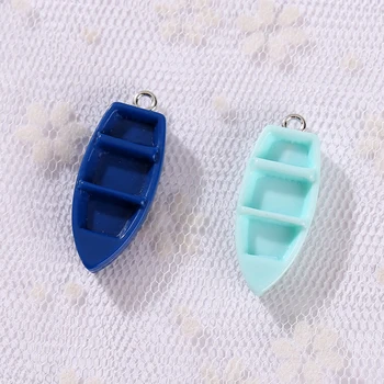 

20pcs 26*12mm boat charms resin charms necklace pendant keychain charms for DIY earring decoration