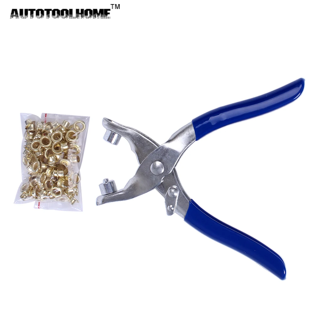 

DIY Grommet Eyelet Pliers For Clothes Shoes Hand Tools Kit Setting With 50pcs/Set Eyelets AUTOTOOLHOME