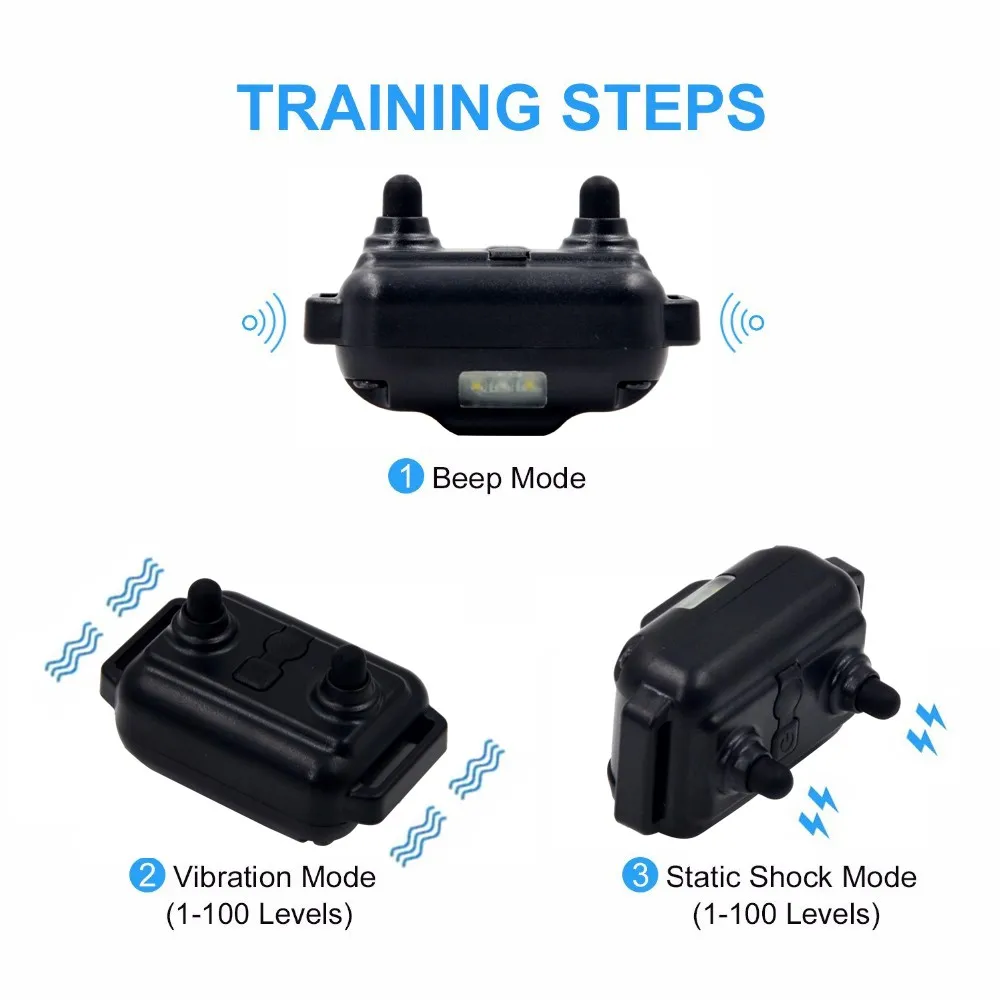 800M Pet Dog Training Collar Eectric Shock Collar For Dogs IP7 Diving Waterproof Remote Control Dog Device Charging LCD Display-4