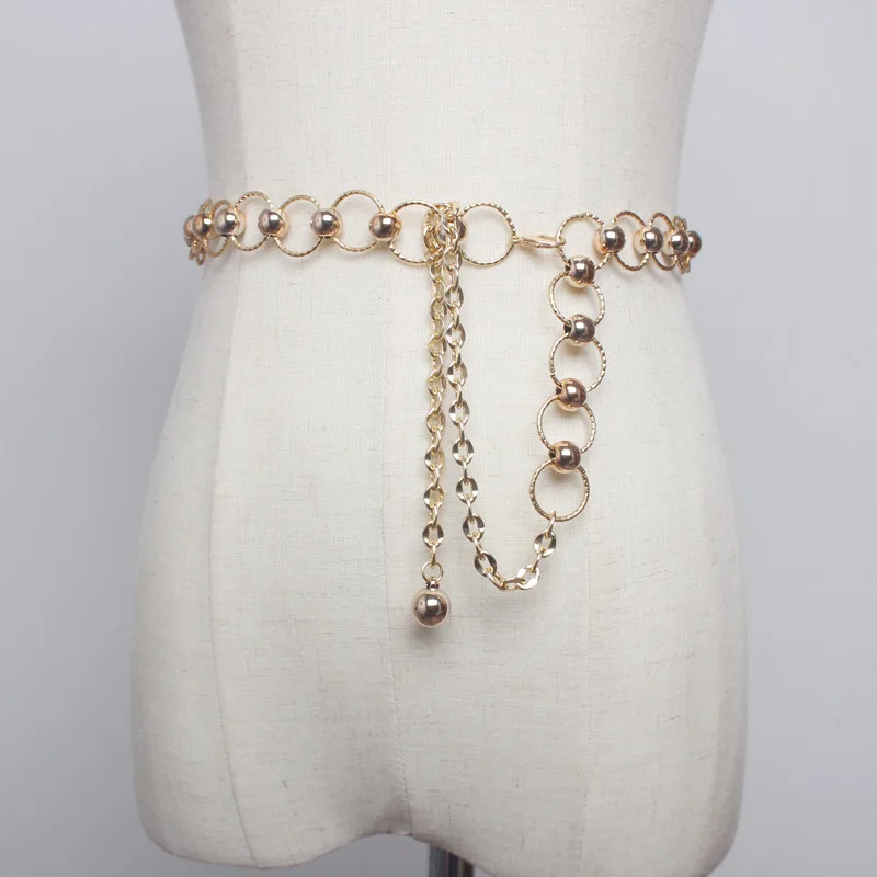 

Luxury Designer Metal Belt For Women Retro Punk Fringe Waist Silver Gold Belt Dress Ladies Brand Tassel Chain Belt Female