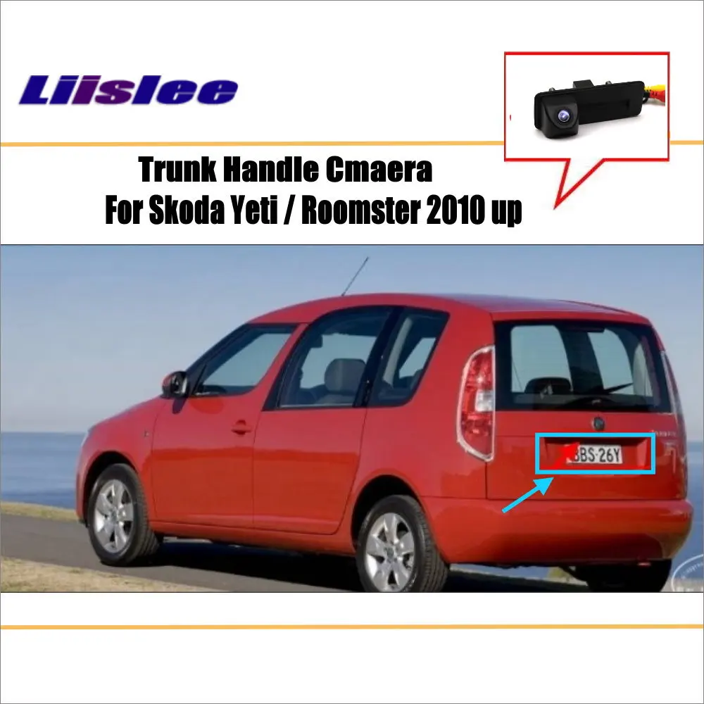 

For Skoda Yeti/Roomster 2010 Car Reverse Back Parking Rear Camera HD CCD CAM RCA NTST PAL Auto Trunk Handle OEM CAM