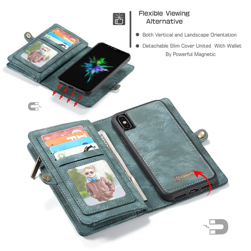 Из искусственной кожи портмоне-клатч для iPhone XS Max XR X 7/6/6 S/8 Plus откидной Чехол для Samsung Note 8 9 S7 край S8 S9 S10 плюс S10e кошелек