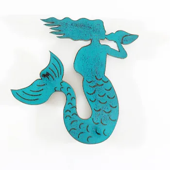 

15CM Magnet Mermaid wood fridge magnet Message posted Suction magnets stickers Retro ima de geladeira home decor magnetic board
