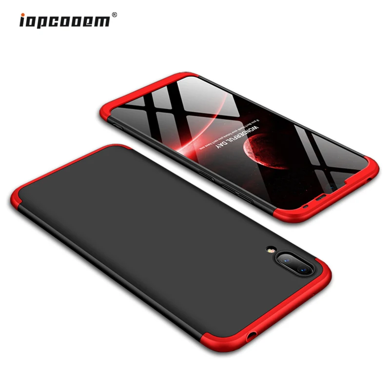 

Luxury business phone Cover For Huawei Y7 2019 Case 3 in 1 Matte Hybrid Protective For Huawei Y7 Prime 2019 Phone Shell Coque